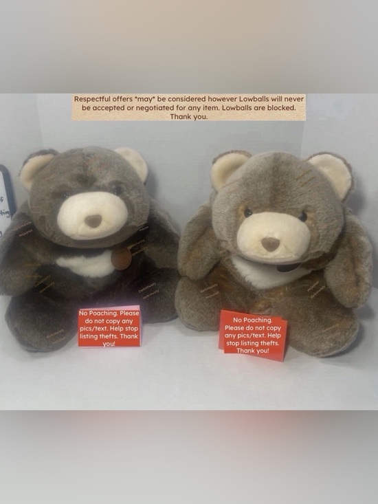 Gund Other - HTF VTG GUND SNUFFLES CHOCOLATE & CARAMEL ANNIVERSARY PAIR SHIPS WW 15” FREE GWP